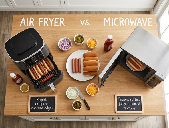 Air Fryer vs Microwave for Hot Dog - Rapid Cooking Methods