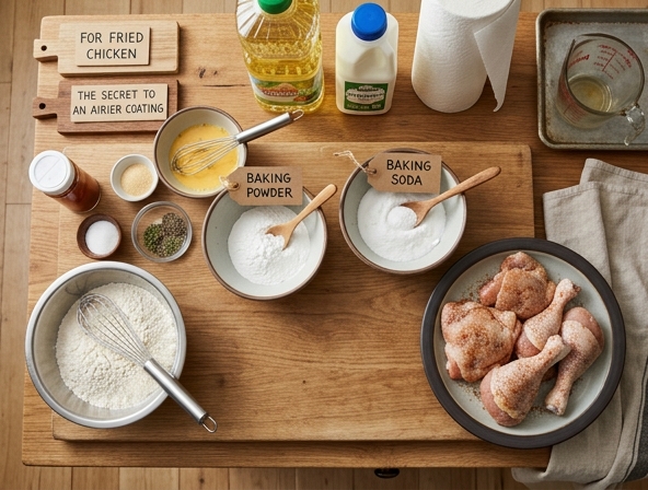 Baking Powder vs Baking Soda for Fried Chicken - The Secret To An Airier Coating