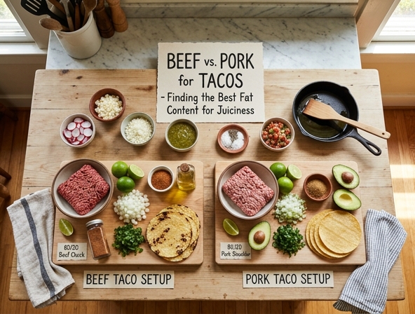 Beef vs Pork for Tacos - Finding the Best Fat Content for Juiciness