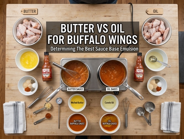 Butter Vs Oil For Buffalo Wings - Determining The Best Sauce Base Emulsion