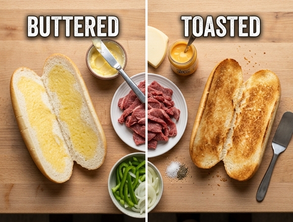 Buttered vs Toasted for Philly Cheesesteak - Perfecting The Bun Preparation