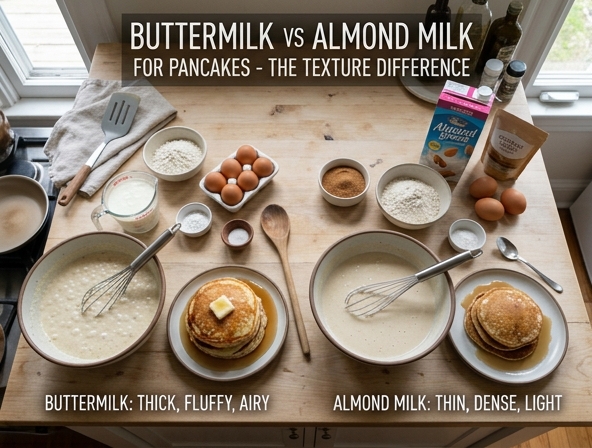 Buttermilk vs Almond Milk for Pancakes - The Texture Difference