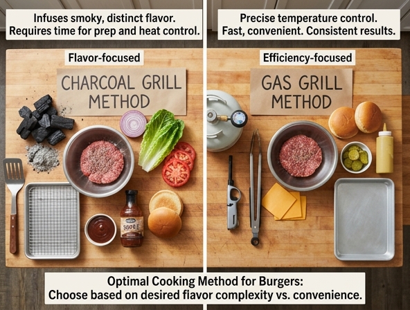 Charcoal Vs. Gas Grill For Burger - Optimal Cooking Method