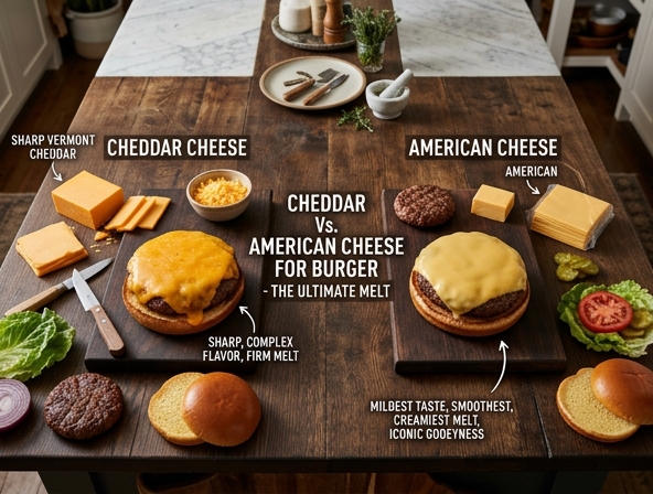 Cheddar Vs. American Cheese For Burger - The Ultimate Melt
