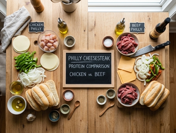 Chicken vs Beef for Philly Cheesesteak - Comparing Classic Protein Choices