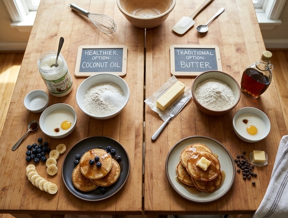 Coconut Oil vs Butter for Pancakes - Healthier Cooking Options