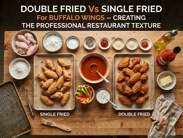 Double Fried Vs Single Fried For Buffalo Wings - Creating The Professional Restaurant Texture