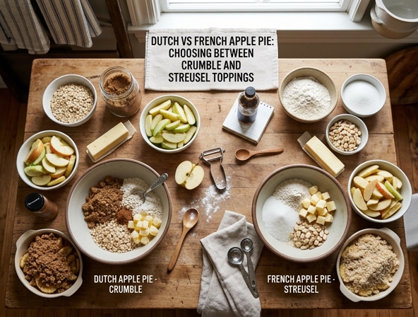 Dutch vs French for Apple Pie - Choosing Between Crumble and Streusel Toppings