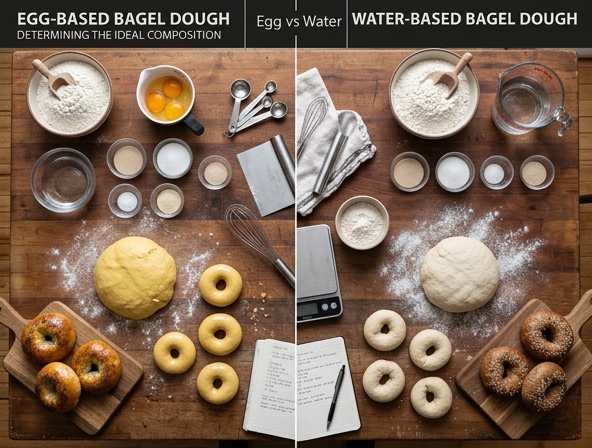 Egg vs Water for Bagel - Determining the ideal dough composition