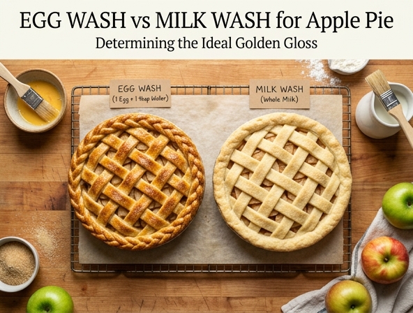 Egg Wash vs Milk Wash for Apple Pie - Determining the Ideal Golden Gloss