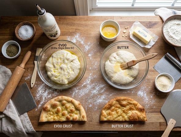 Extra Virgin Olive Oil vs Butter for Pizza - Enhancing the Crust Texture