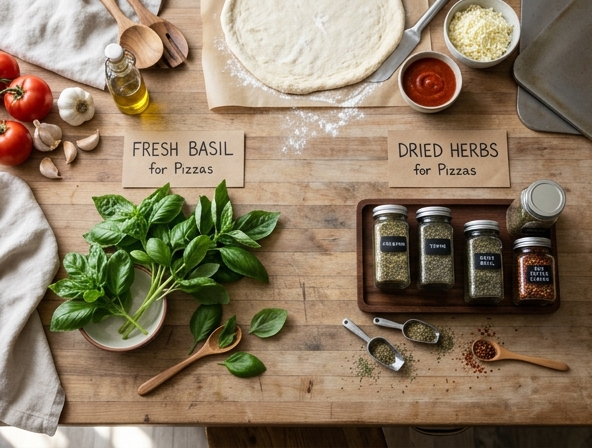 Fresh Basil vs Dried Herbs for Pizza - Elevating Your Homemade Pies