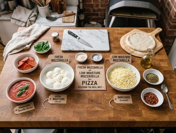 Fresh Mozzarella vs Low-Moisture Mozzarella for Pizza - Achieving the Ideal Melt