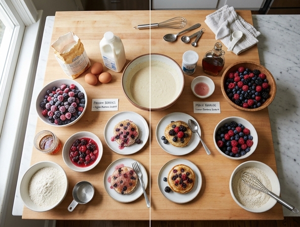 Frozen vs Fresh Berries for Pancakes - Managing Moisture Content