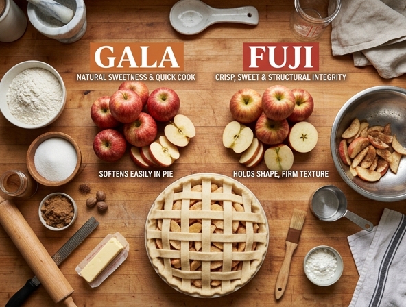 Gala vs Fuji for Apple Pie - Balancing Natural Sweetness and Structural Integrity