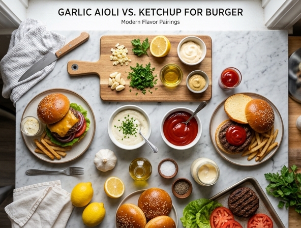 Garlic Aioli Vs. Ketchup For Burger - Modern Flavor Pairings