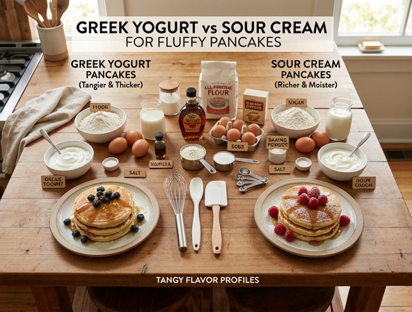 Greek Yogurt vs Sour Cream for Pancakes - Tangy Flavor Profiles