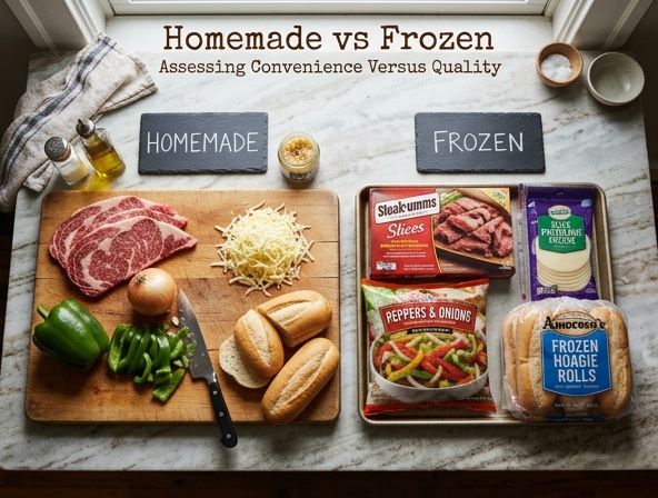 Homemade vs Frozen for Philly Cheesesteak - Assessing Convenience Versus Quality