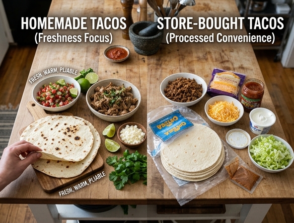 Homemade vs Store-Bought Tortillas for Tacos - Assessing Freshness Impacts