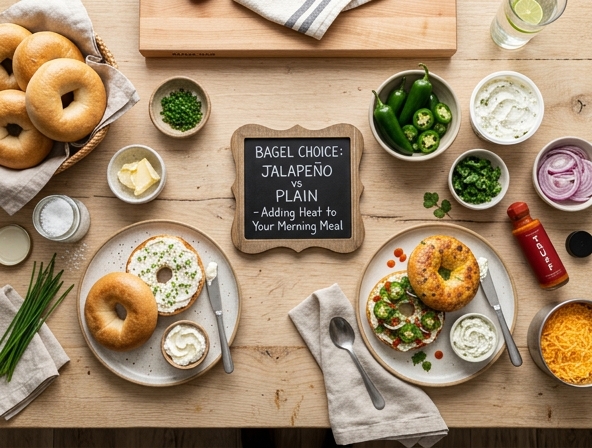 Jalapeno vs Plain for Bagel - Adding heat to your morning meal