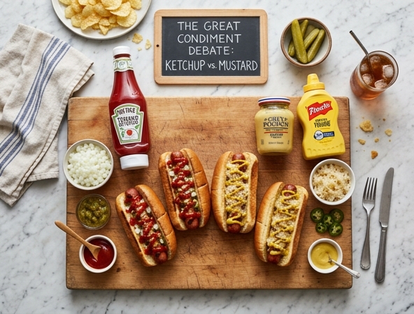Ketchup vs Mustard for Hot Dog - The Great Condiment Debate