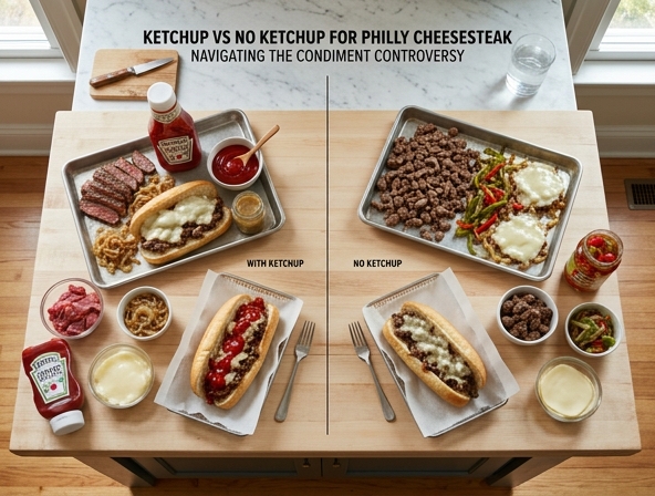 Ketchup vs No Ketchup for Philly Cheesesteak - Navigating The Condiment Controversy