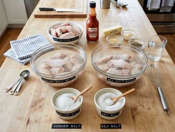 Kosher Salt Vs Sea Salt For Buffalo Wings - Evaluating The Brining Effectiveness