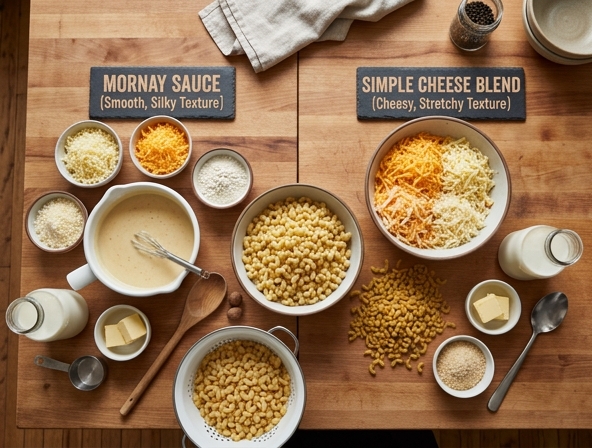 Mornay Sauce vs Simple Cheese Blend for Macaroni and Cheese - Defining Authentic Texture
