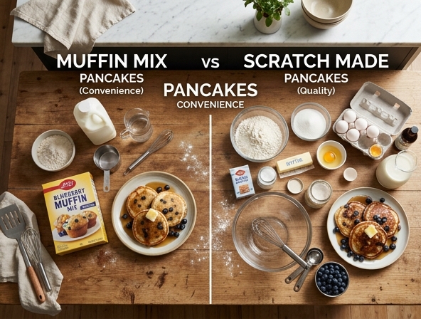 Muffin Mix vs Scratch Made for Pancakes - Convenience Versus Quality