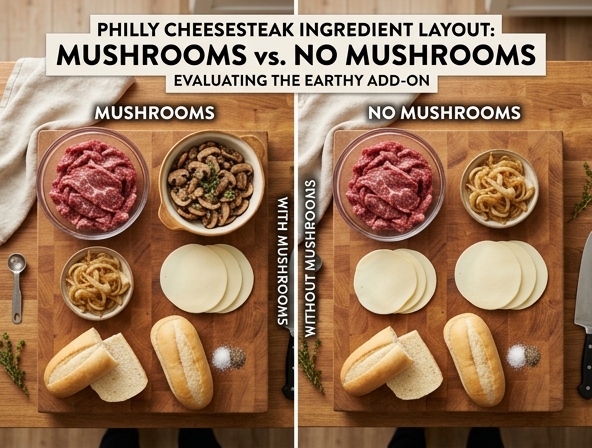 Mushrooms vs No Mushrooms for Philly Cheesesteak - Evaluating The Earthy Add-On