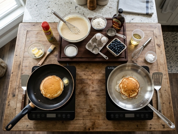 Nonstick Pan vs Stainless Steel for Pancakes - Preventing The Stick