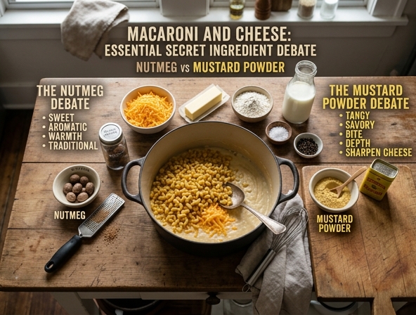 Nutmeg vs Mustard Powder for Macaroni and Cheese - Essential Secret Ingredient Debate