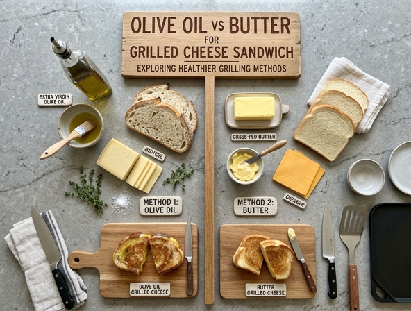 Olive Oil vs Butter for Grilled Cheese Sandwich - Exploring Healthier Grilling Methods