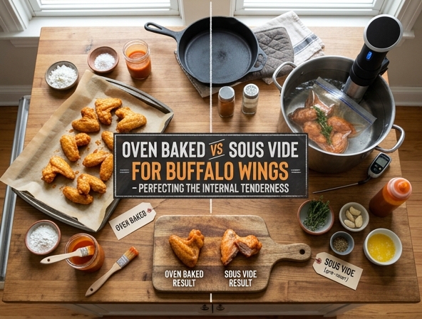 Oven Baked Vs Sous Vide For Buffalo Wings - Perfecting The Internal Tenderness