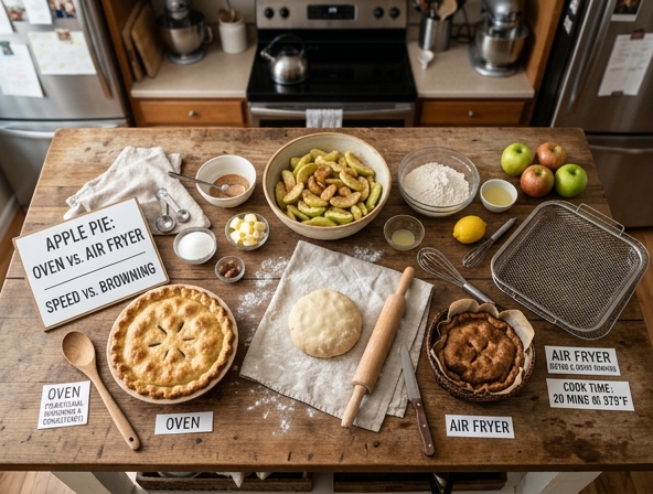 Oven vs Air Fryer for Apple Pie - Speed Versus Traditional Browning Consistency