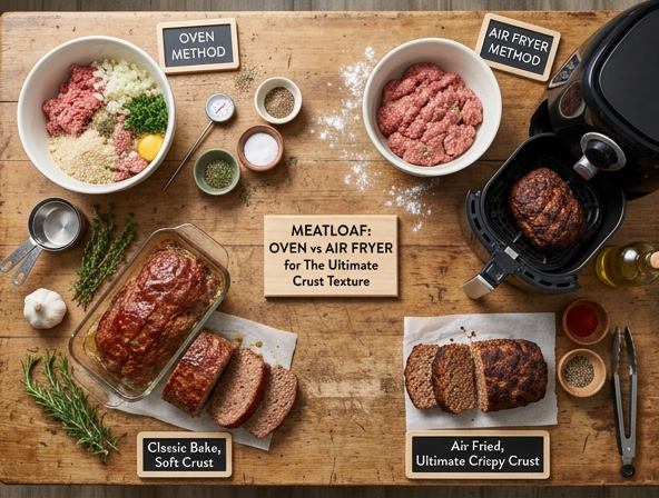 Oven vs Air Fryer For Meatloaf - Achieving The Ultimate Crust Texture