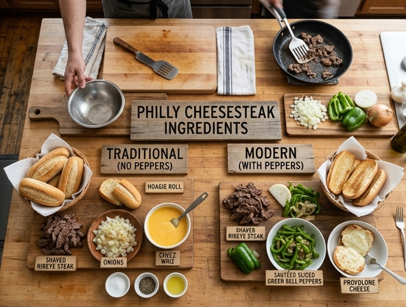 Peppers vs No Peppers for Philly Cheesesteak - Debating The Traditional Vegetable Additions