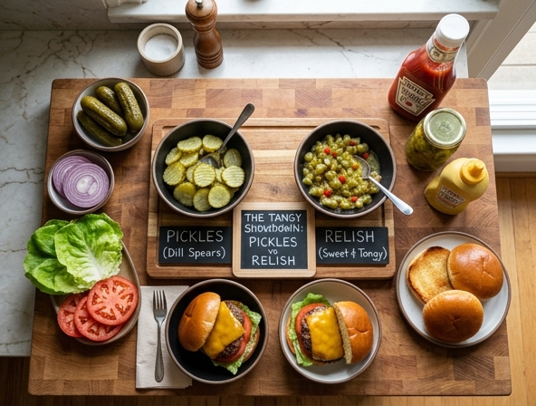Pickles Vs. Relish For Burger - Tangy Ingredient Showdown