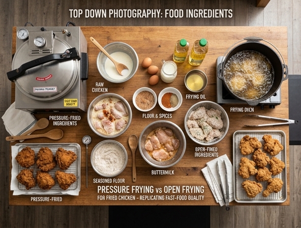 Pressure Frying vs Open Frying for Fried Chicken - Replicating Fast Food Quality