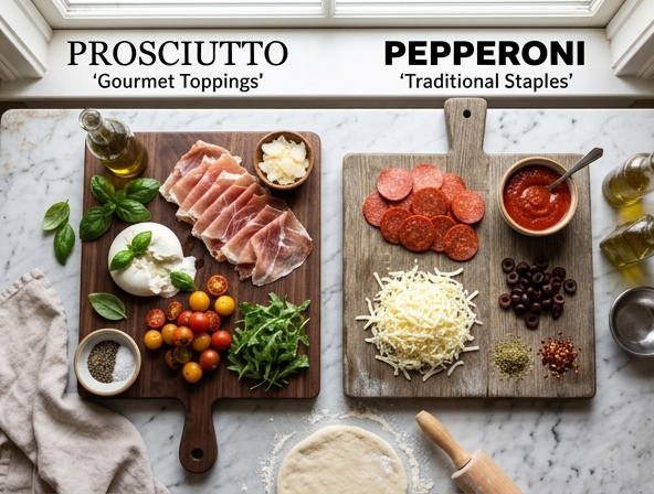 Prosciutto vs Pepperoni for Pizza - Gourmet Toppings Versus Traditional Staples