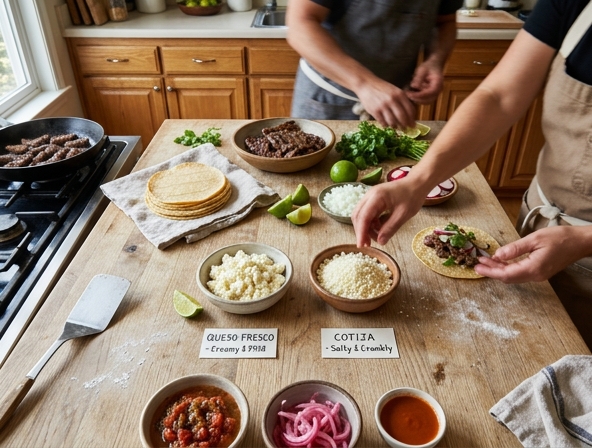 Queso Fresco vs Cotija for Tacos - Selecting the Ideal Salty Finish