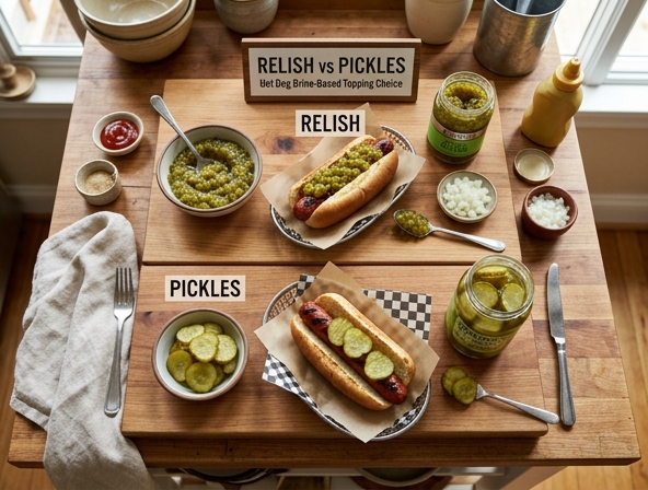 Relish vs Pickles for Hot Dog - Brine Based Topping Choice