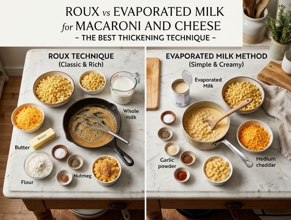 Roux vs Evaporated Milk for Macaroni and Cheese - The Best Thickening Technique