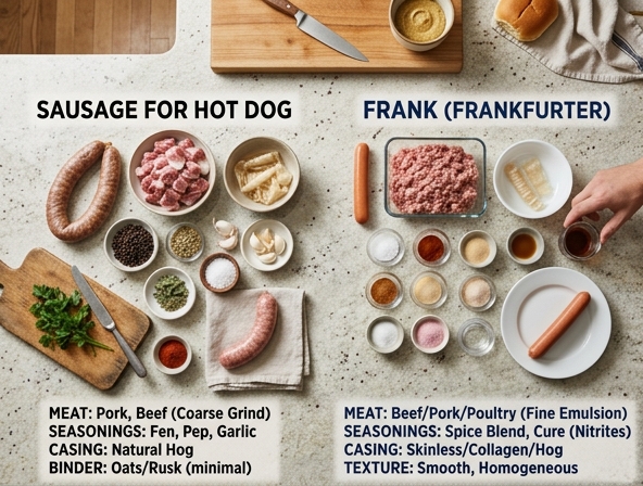 Sausage vs Frank for Hot Dog - Defining Meat Specifications