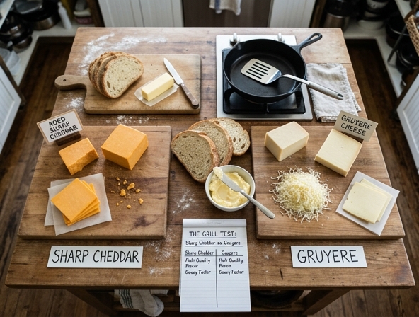 Sharp Cheddar vs Gruyere for Grilled Cheese Sandwich - Choosing The Best Melt