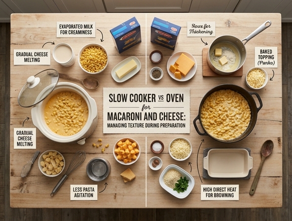 Slow Cooker vs Oven for Macaroni and Cheese - Managing Texture During Preparation