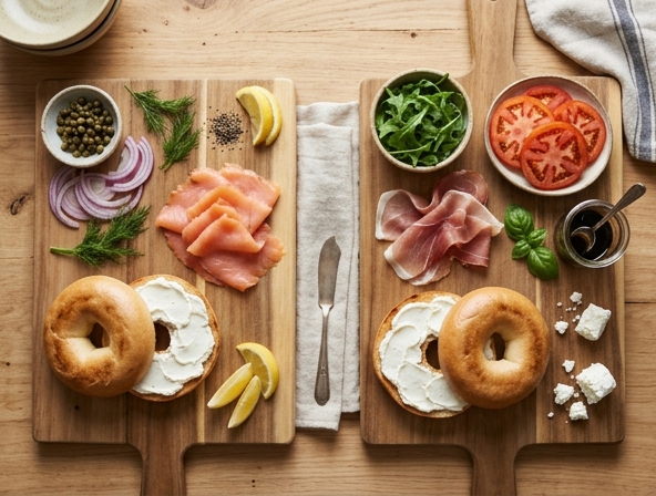 Smoked Salmon vs Prosciutto for Bagel - Gourmet topping comparison