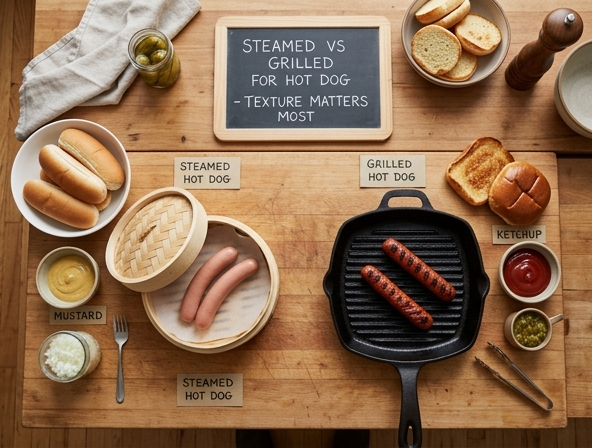Steamed vs Grilled for Hot Dog - Texture Matters Most