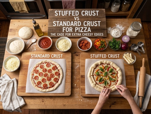 Stuffed Crust vs Standard Crust for Pizza - The Case for Extra Cheesy Edges