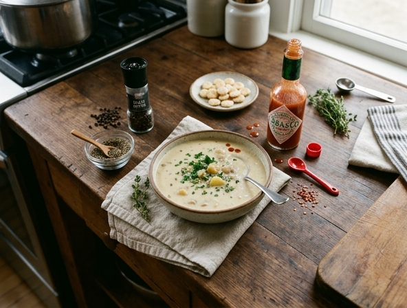 Tabasco vs Black Pepper for Clam Chowder - Choosing The Best Spicy Finish